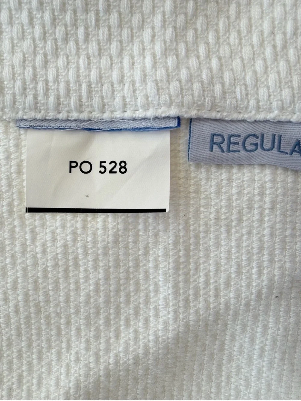 Weezie Scallop Shower Curtain Light Blue White Cotton Pique NWOT 72x72